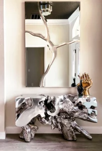 Revne mirror by John Richard installed at the Ritz-Carlton Residences, Orlando