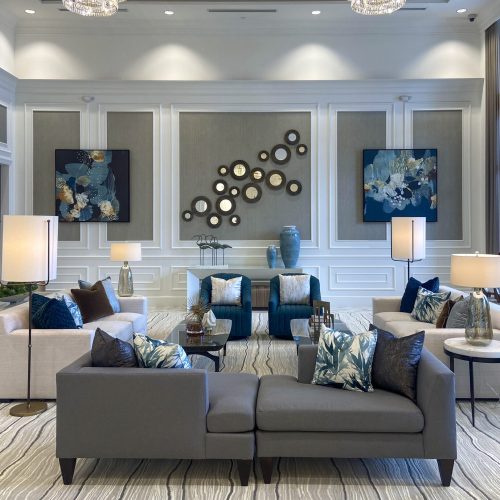 Hotel Lobby with art Installed